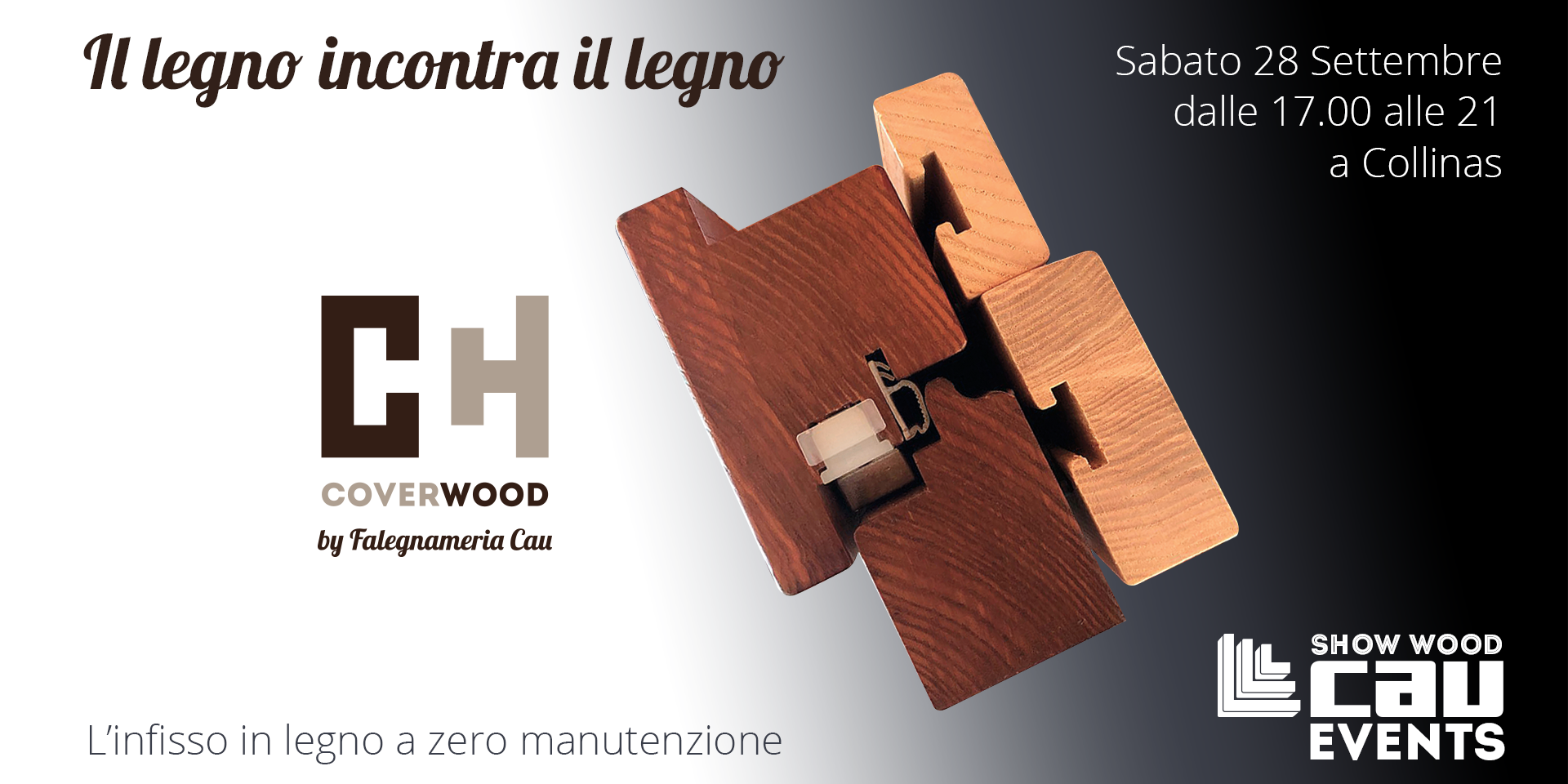 Invito evento COVERWOOD il legno incontra il legno 28 settembre 2019