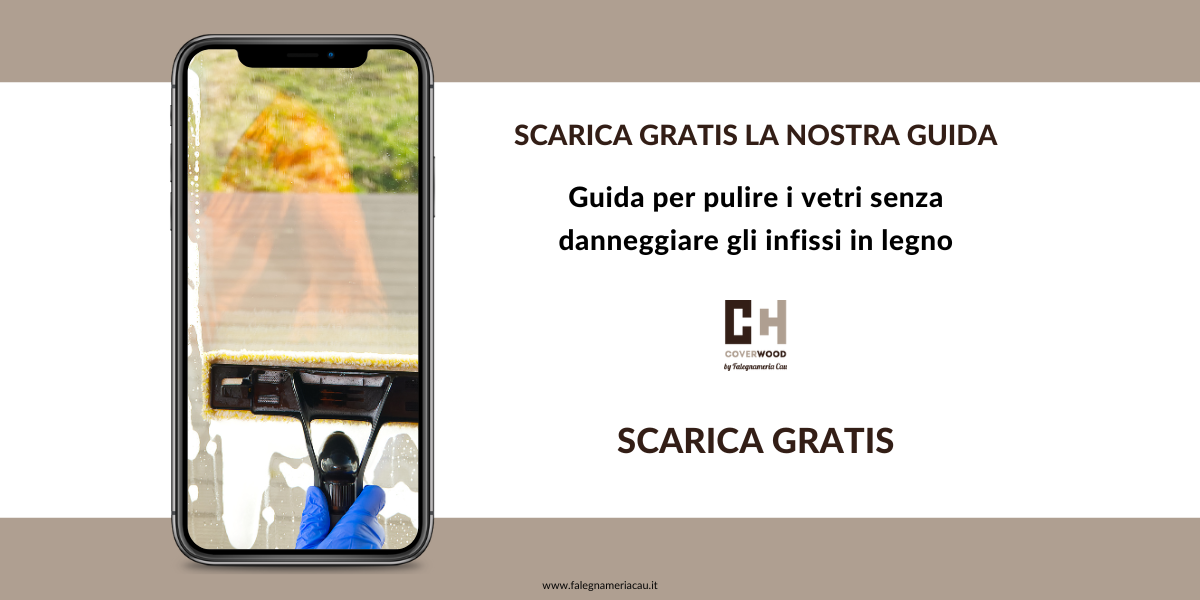 Guida per pulire i vetri senza danneggiare gli infissi in legno