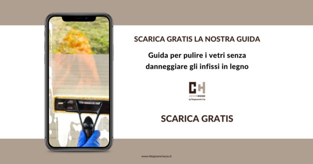 Guida per pulire i vetri senza danneggiare gli infissi in legno